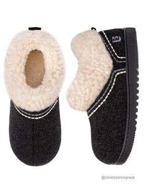 Women's Bootie Slippers Memory Foam Tweed Fleece Lined Winter House Shoes